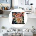 thumbnail image 3 of Bouquet flowers Linen toss pillowcase Decoration pillowcase Gift preferred 18x18" Cushion cover 1 set Sofa pillowcase Sofa bedroom living room car, 3 of 8