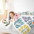 thumbnail image 4 of jejeloiu Scandinavian Floral 7 Pieces Full Size Bedding Sets For Girls,Bright Print Full Size Bed in a Bag,White Multi Color,Reversible, 4 of 7
