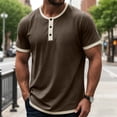 thumbnail image 2 of Leey-World Men T Shirt Men's Ultra-Soft Bamboo Viscose T-Shirt, Curved Hem Lightweight Cooling Cotton Blend Casual Tee(Brown,XL), 2 of 6