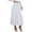White, variant on Maoxin Women's Skirts Women's Solid Color Fashionable Large Skirt With Loose Pockets Long Skirt ,Blue,Free Size