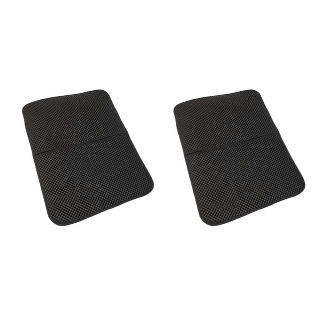 Billuyoard ¡Novedad de 2019! Colchoneta para atrapar arena para mascotas, cama para gatos de doble capa estilo panal, almohadilla impermeable para Control Negro XS 2piezas Billuyoard CBP095731