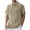 Khaki, variant on Mens Knit Button Up Short Sleeve Shirts Breathable Wrinkle Resistant Lapel Collar Untucked Casual Vacation Beach Summer Tops with Pocket Green M