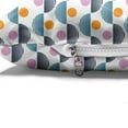 thumbnail image 4 of Geometric Pet Bed, Retro Vintage Avant Garde Polka Dots Around Waving Half Circles with Stripes, Chew Resistant Pad for Dogs and Cats Cushion with Removable Cover, 24" x 39", Multicolor, by Ambesonne, 4 of 4