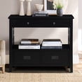 thumbnail image 2 of 36'' Farmhouse Console Table with 4 Drawers & Storage Shelf, Black Entryway/Living Room Storage Furniture, 2 of 9