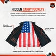 thumbnail image 5 of Daniel Smart S to 8XL Biker Vest for Men with Unique USA flag design Leather Motorcycle Vest, 5 of 7