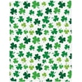 thumbnail image 6 of St Patrick''s Day Green Shamrocks/Clover Throw Blankets, Spring Soft Fleece Blanket Decorative for Home Sofa Couch Chair Living Bedroom,60x80 Inches,, 6 of 6