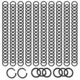 thumbnail image 1 of Anillos de carpeta sueltos Uxcell de 1.1", 210 Pcs, anillos de libro de carpeta de plástico para tarjetas de índice, tarjetas de flash, libro, negro, 1 of 6