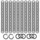 thumbnail image 1 of Anillos de carpeta sueltos Uxcell de 1.1", 210 Pcs, anillos de libro de carpeta de plástico para tarjetas de índice, tarjetas de flash, libro, negro, 1 of 6