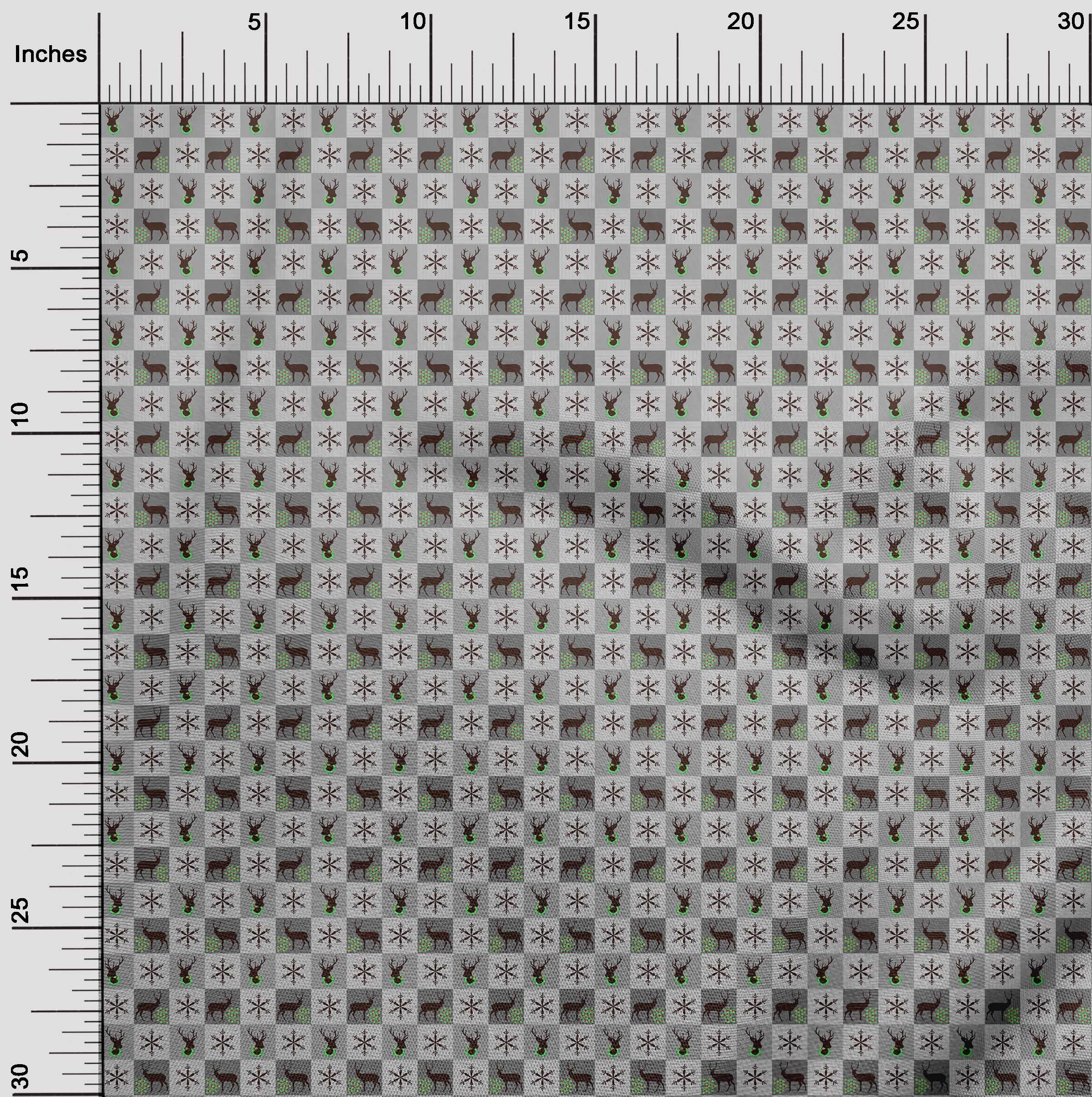 oneOone Cotton Jersey Gray Fabric Christmas Craft Projects Decor Fabric Printed By The Yard 58 Inch Wide