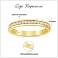 thumbnail image 3 of AFFY 0.25 Carat Diamond Wedding Band Ring for Women and Men Round Natural Diamond Half Eternity Anniversary Rings in 14K Solid Yellow Gold, Ring Size 5, 3 of 7
