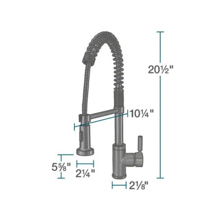 Mr Direct Pull Down Single Handle Kitchen Faucet With Side Spray