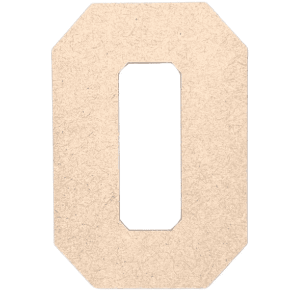 Krafty Supply - 10" Tall MDF Number 0 | 1/8" Thick | Collegiate | Wooden Craft Numbers