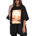 thumbnail image 4 of Plus Size Shirt for Women Black Tops for Women Short Sleeves Shirt for Women Mountain 11 T Shirt Oversized Shirt for Women S, 4 of 5