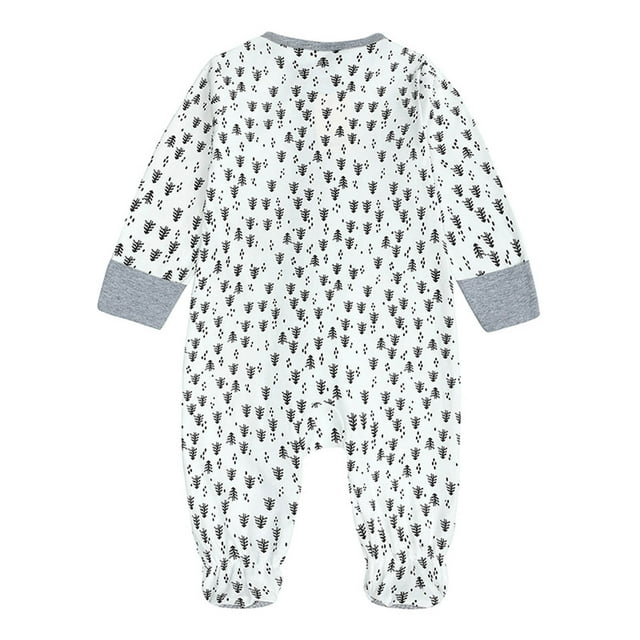 IROINID Grenouillères Neutres en Coton Réduit Printemps et Automne Garçons et Filles Combinaison une-Pièce à Manches Longues pour Bébé Semelle Époxy Cache-Pied Barboteuse pour Bébé, Multicolore