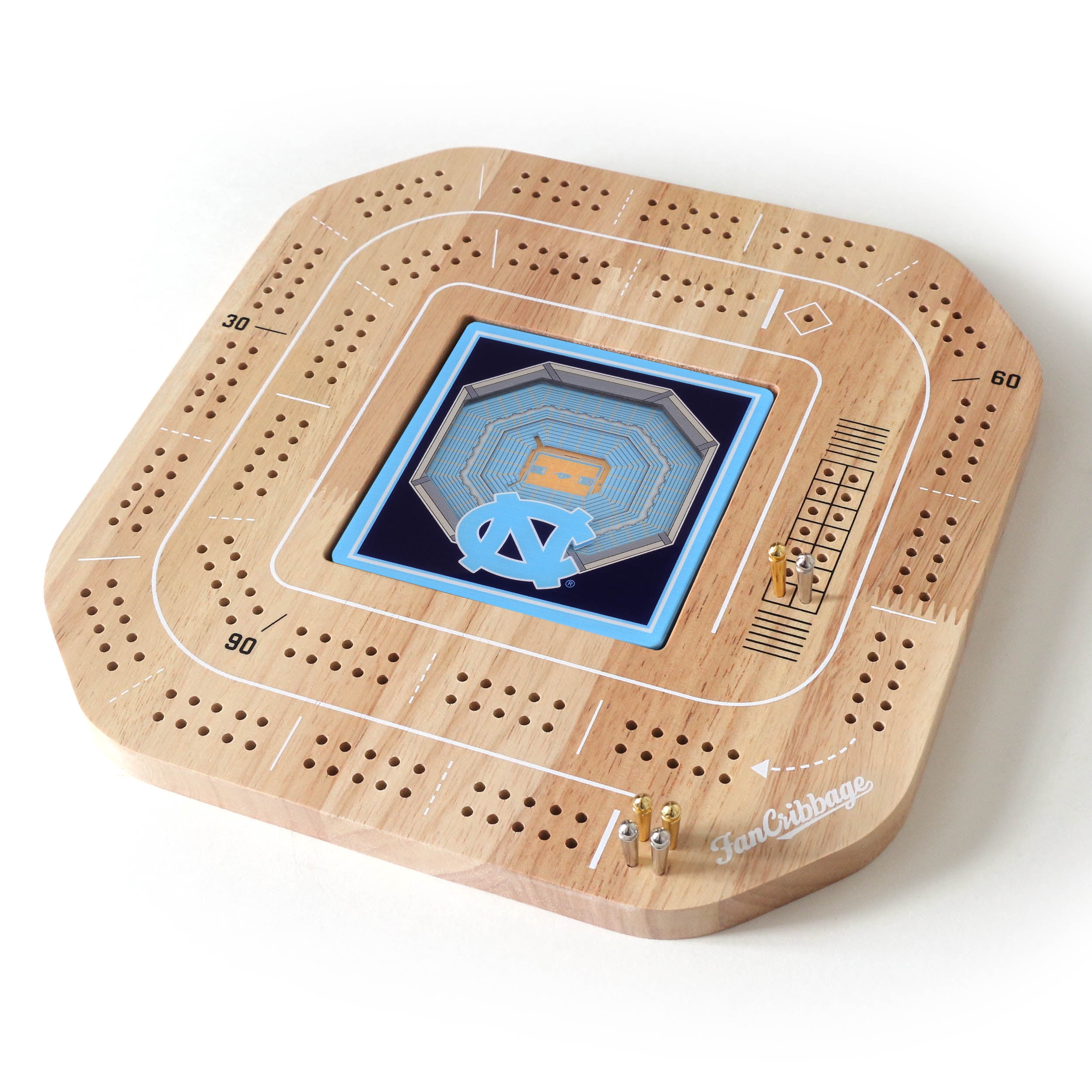 YouTheFan NCAA North Carolina Tar Heels Stadiumview Cribbage