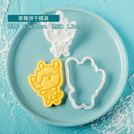 

3D Cartoon Animal Cookie Cutters Biscuit Mold Animal Crossing Forest Friends Club Fondant Mold Form