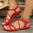 thumbnail image 6 of DIVVce Crisscross Strap Elastic Ankle Sandals For Women Open Toe Comfortable Casual Summer Footwear, 6 of 8