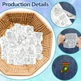 thumbnail image 3 of 4 Sheets Christmas Pattern Water Soluble Hand Sewing Stabilizers for Fabric Embroidery Stitch Practice Embroidery Stickers Wash Away Stabilizers for Embroidery Beginners Lovers, 3 of 7