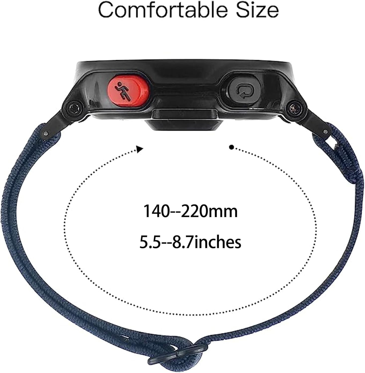 CRKMGS-Compatible with Garmin Forerunner 45/45S Nylon Elastic Band, Solo Loop Women Men,Replacement Watch Strap for SmartWatch Forerunner 45 Sport Adjustable Watchband