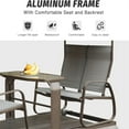 thumbnail image 3 of Mondawe 4-Seat Outdoor Glider Benches with Canopy, Retro Metal Glider Chair with Aluminum Frame, Patio Swing Chair for Outside,Garden,Lawn, 3 of 6