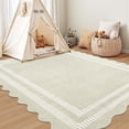 thumbnail image 2 of 5'x7' Neutral Beige Washable Modern Rug, 2 of 7