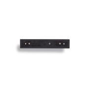 Mainstays Black 8.75 inch Key Rail with 4 Satin Nickel Hooks for Keys, Mail, Leashes, 2 lbs Capacity, 1 Pack
