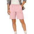 thumbnail image 3 of HAOTAGS Teen Boys School Uniform Shorts 2PC (5-15), Casual Summer Cargo Shorts with Multi-pockets Pink 5-6 Years, 3 of 10