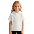 thumbnail image 5 of Kids Short Sleeve Hoodie Sweatshirt Solid Color Fleece With Pocket For Boys Girls, 5 of 5