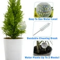 thumbnail image 2 of Aqua Glass Plant Watering Iridescent Ball Globes - Automatic Self Watering Drip Irrigation Ideal for Vacation Plant Care, Indoor/Outdoor Potted Flowers, Herbs, Houseplants - 10" 6-7 oz 4pc Set, 2 of 8