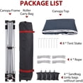 thumbnail image 3 of 10x10 Ft, Patented Center Locking Canopy Tent, Portable Outdoor Canopy Tent, Comes with Hand Wheel Bag, Suitable for Outdoor use, Height Adjustable Straight Legs, Waterproof and UV Protection, 3 of 7