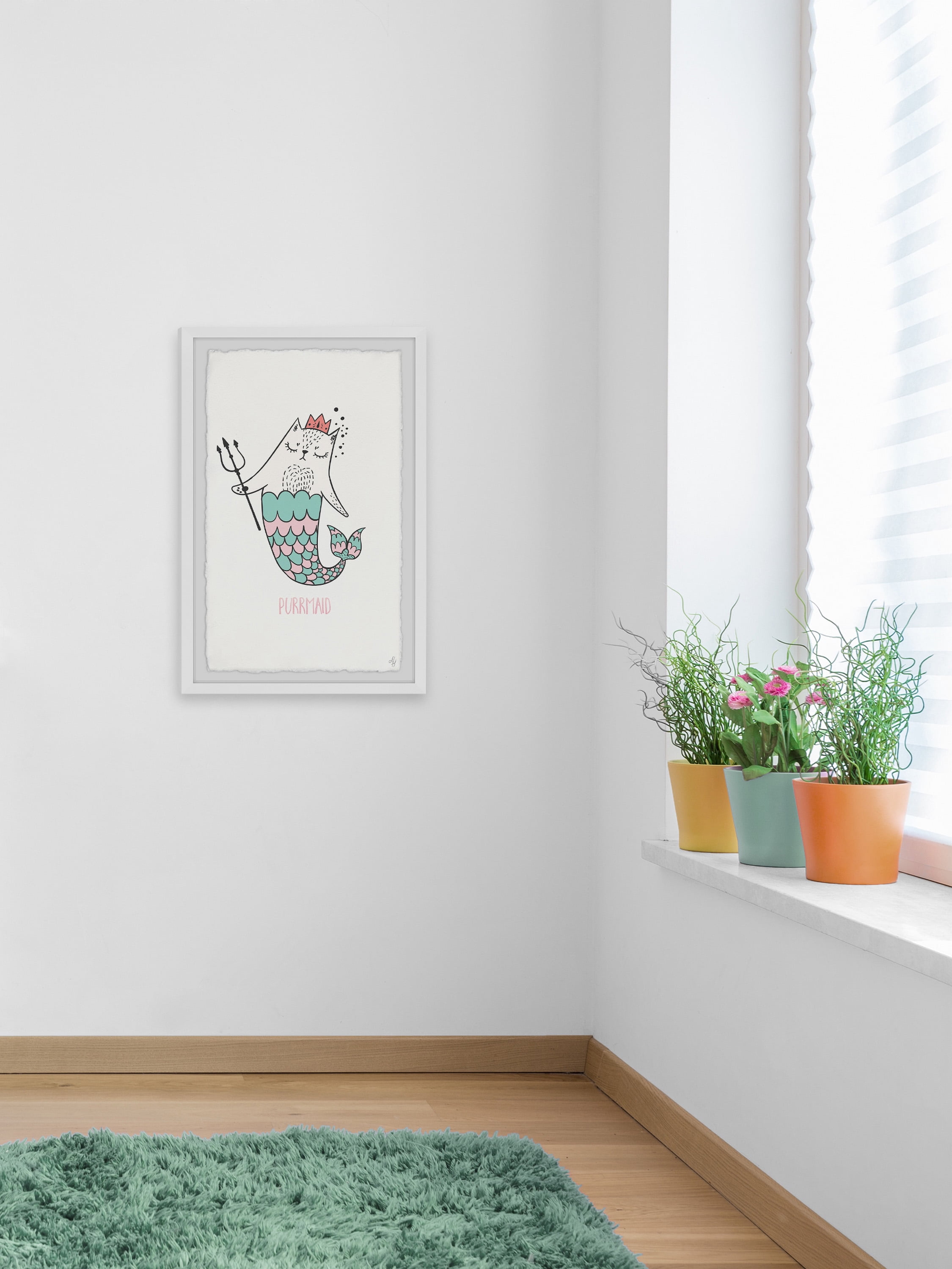 Marmont Hill Purrmaid II Framed Wall Art