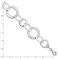 thumbnail image 2 of 0.5mm 925 Sterling Silver Oval Fancy Lobster Closure Polished and Brushed Link Bracelet 8 Inch Link Bracelet for Women, 2 of 2
