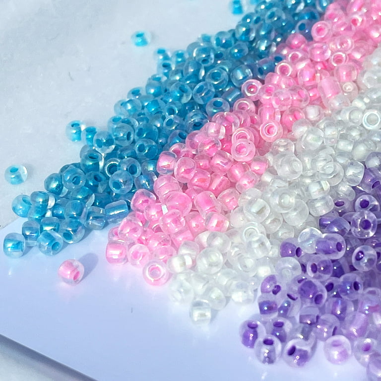 Artsy Crafts 4mm Assorted Glass Seed Beads 1600pcs, 6/0 Mermaid Colors Glow  in The Dark Beads Spacer Beads for Jewelry Making Bracelets Necklace Anklet  Rosary Earring Craft Supplies 