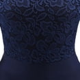 thumbnail image 3 of Vestido de fiesta de encaje de manga corta sin tirantes de moda para mujer, 3 of 5
