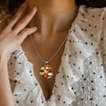 thumbnail image 3 of Thanksgiving Pumpkin Glass Circular Pendant Necklace - Dazzling Jewelry for Women, 3 of 5