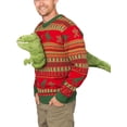 thumbnail image 4 of Women Men Christmas Sweater, Cute 3D Dinosaur/Elk/Shark Long Sleeve Knit Pullover, 4 of 9