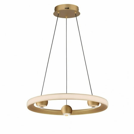 

ET2 Lighting E23511-GLD Nodes - 24W 1 LED CCT Select Ring Pendant-2.75 Inches Tall and 18 Inches Wide Gold