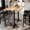 Natural Top/Black Base, variant on Flash Furniture 30" x 60" Solid Wood Commercial Indoor Tabletop in Natural with 22" x 22" Bar Height Rust-Resistant Black Cast Iron X-Base