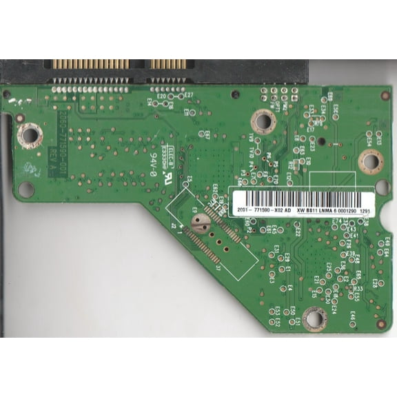 WD800AAJS-22L7A0, 2061-771590-X02 AD, WD SATA 3.5 PCB