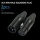 thumbnail image 3 of 1 Par XLR 3 Pines DIY Conectores Cable Audio Enchufe Soldadura (), 3 of 8