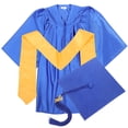 thumbnail image 1 of KAKOWELY 1 juego de toga de graduación con borlas y banda para graduación 2024, traje de graduación para niños, talla 27, 1 of 5