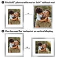thumbnail image 3 of Americanflat 11x14 Picture Frame with Polished Plexiglass with 8x10 Mat 5 Pack Display Photo Galleria - Silver, 3 of 8