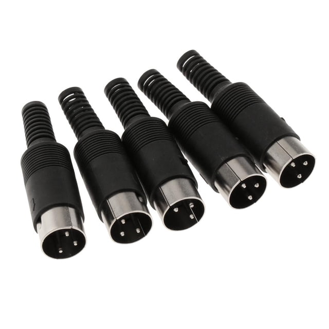 Enchufe Macho DIN 3 4 5 6 7 de 8 pines con mango de plástico perfke Conector de enchufe del teclado del ratón