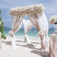 thumbnail image 3 of 6x9ft Wedding Canopy Chuppah Square Metal Backdrop Stand with Removable Roof Cover White, 3 of 9