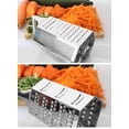 thumbnail image 4 of Rallador profesional de cocina, acero inoxidable, 6 superficies de rejilla múltiple, mango de agarre seguro, ideal para queso, chocolate y cítricos, 4 of 5
