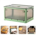 thumbnail image 5 of Clothes Storage Box Clear Transparent 4 Way Opening Bottom Pulley Design Plastic PET Storage Container for Home Brown Green Medium 47.5x35.5x24, 5 of 5