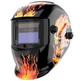 thumbnail image 1 of Casco de soldadura TOOLIOM con oscurecimiento automático, color verdadero, calavera en llamas, 1 of 6