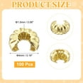 thumbnail image 2 of 100 Pack Crimp Bead Covers, 4mm/0.16" Half Round Open Crimp Beads Knot Cover for Jewelry Making, Light Gold, 2 of 6