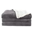 thumbnail image 5 of Great Bay Home Velvet Plush Fleece Reversible Sherpa Warm and Cozy Throw  (50" x 60" Throw, Frost Grey), 5 of 5