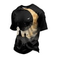 thumbnail image 2 of Mens Halloween Shirts Short Sleeve Crew Neck Pumpkin Bat Pullovers Causal Loose Funny Tees, XL, 2 of 7